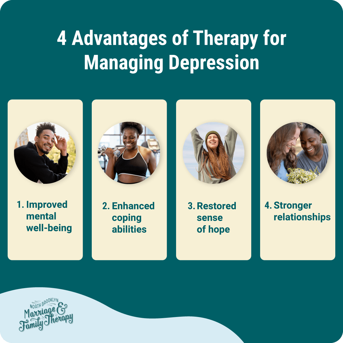 Advantages of therapy for managing depression.