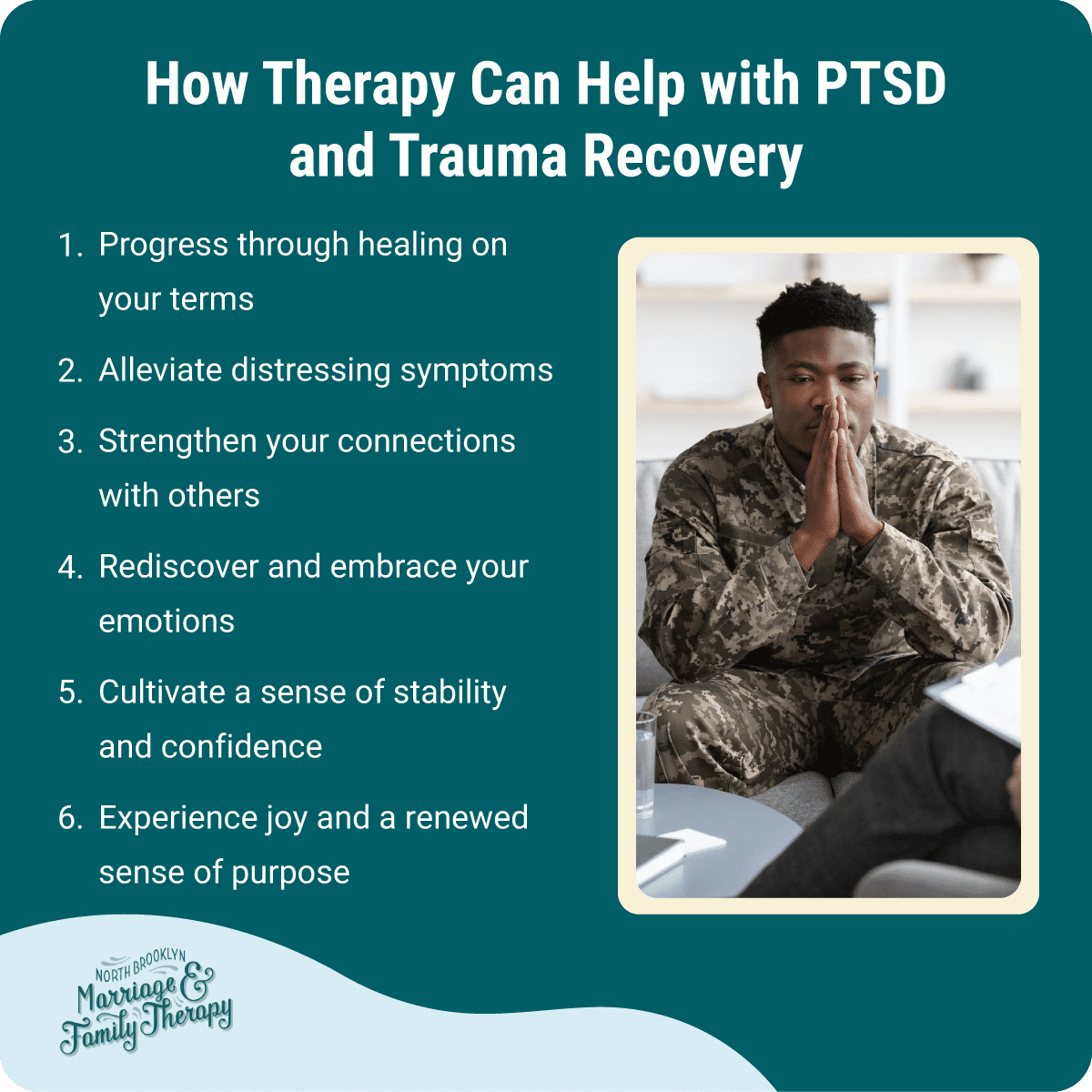 How therapy can help with PTSD and trauma recovery.
